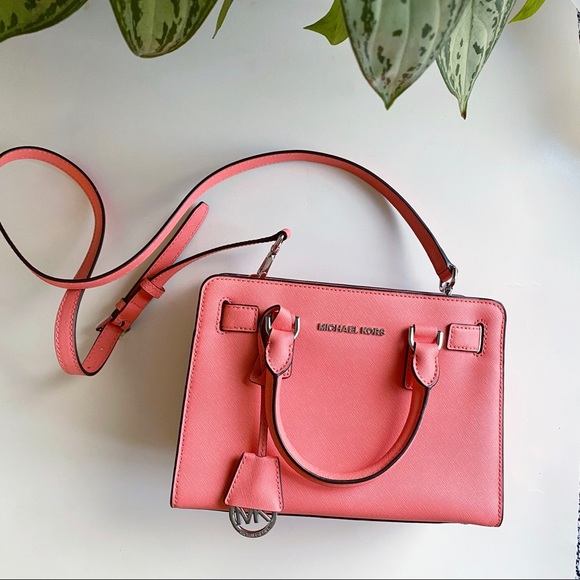 Michael Kors Handbags - Michael Kors Coral Shoulder Bag Silver Trim